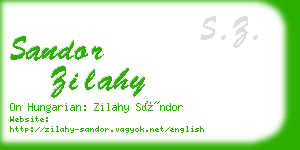 sandor zilahy business card